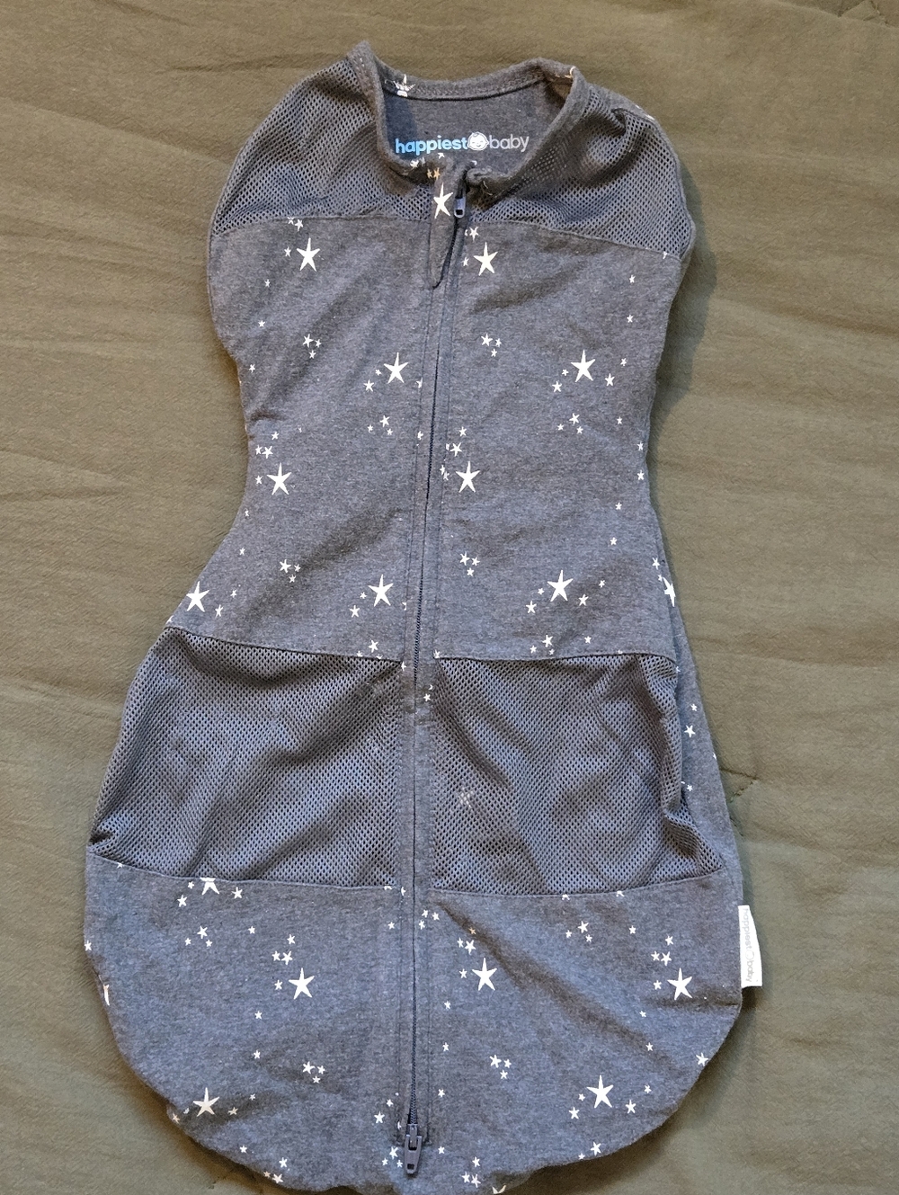 happiest baby Star Print Grey Sleep Sack Swaddle for Kids